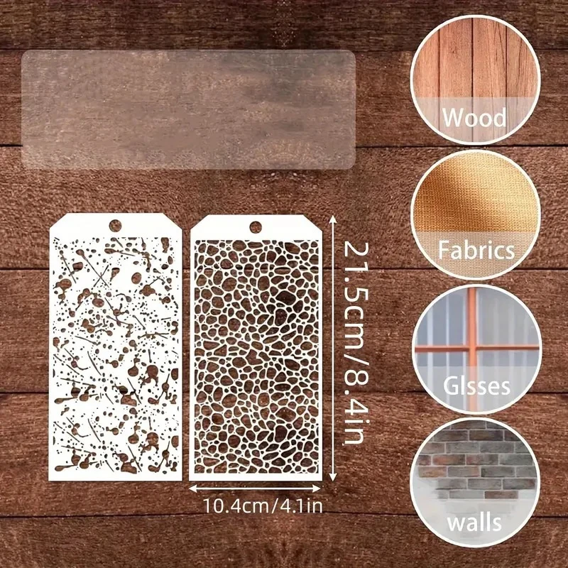 8Pcs/set Color Drawing Scratchcard Painting Pattern Brick Dot Painting Template Hollow Out Learning Hand Copied Board