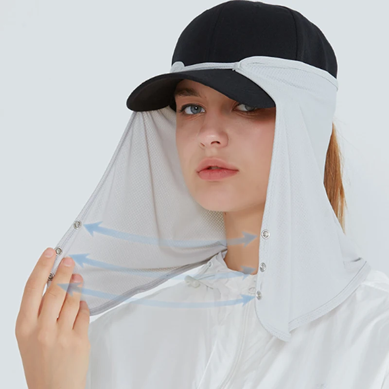 Quick-Drying Fishing Cap Face Neck Sunshade  Cap UV Protection Visor Headwear for Outdoor Sports Golf Hiking view 3