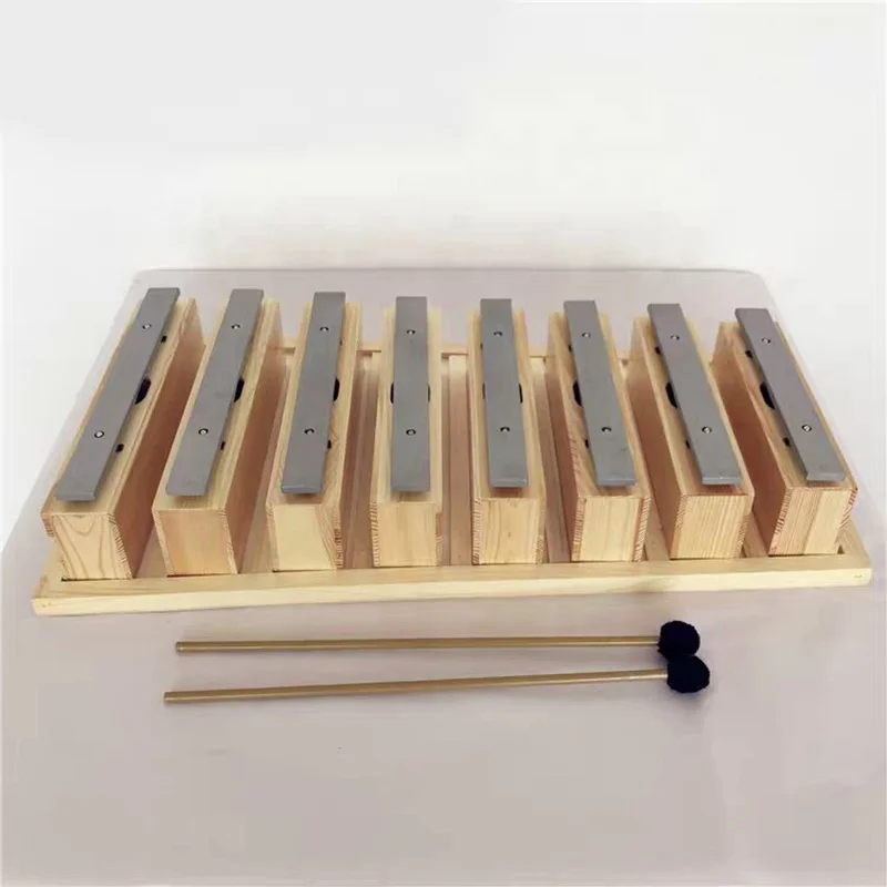 Hooqu Hot Sale 8-tonige xylofoon geluid baksteen metalen percussie-instrumenten muzikaal speelgoed