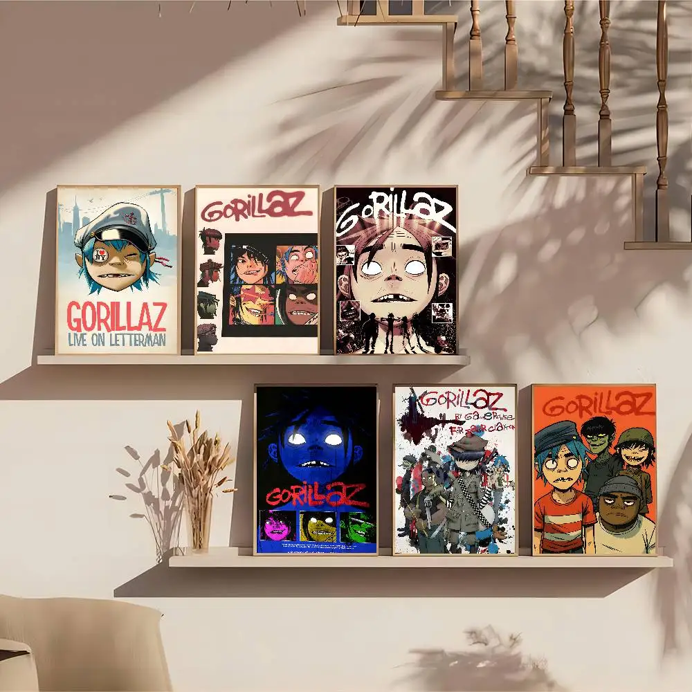Nordic Pop Gorillaz Whitepaper Poster HD Quality Poster Wall Art Painting Study Room Wall Decor