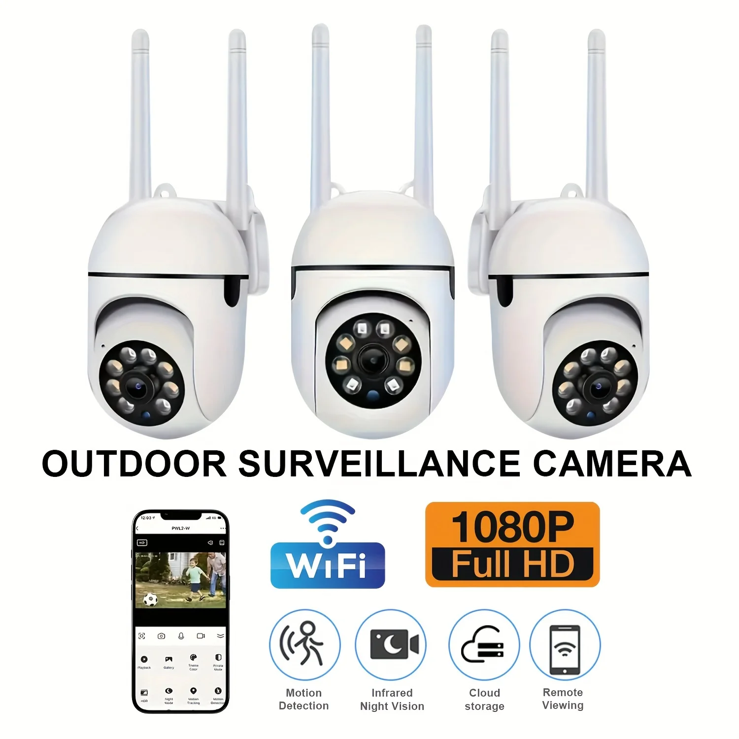 

2MP WiFi Camera Home PTZ IP Camera Color Night Audio Wireless Surveillance Camera Auto Home Tracking Security CCTV Camera