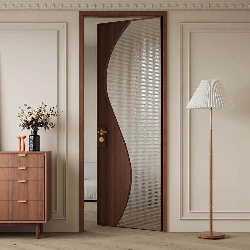 The New French Vintage-style Aluminum Glass Door Is Suitable For Use In Indoor Living Rooms And Bathroom Toilets.