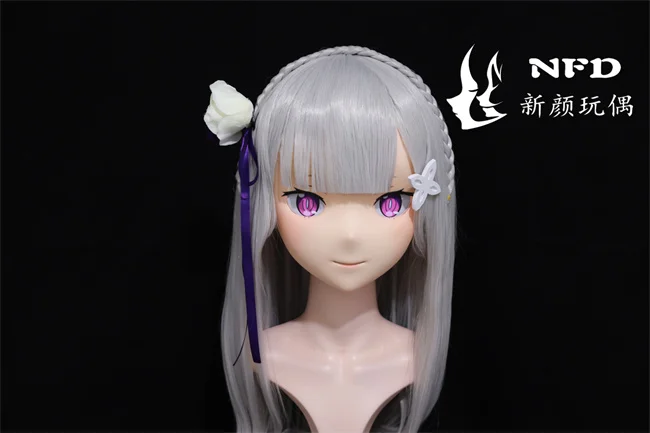 (NFD41——1)Customize Full Head With Lock Crossdress Doll  Female/Girl Japanese Anime Cartoon Character Kig Cosplay Kigurumi Mask