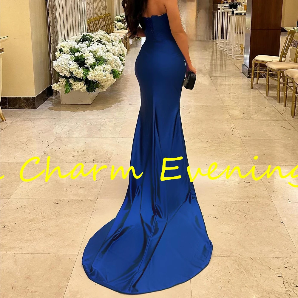 Straight Floor Length Strapless Satin Sleeveless Crystal Evening Dress Celebrity Gowns Photo Color Classic and Temperament