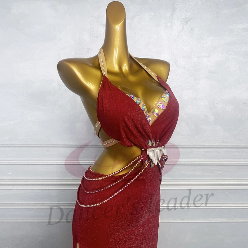 Belly Dance Adult And Children'S Dress, High-End Micro Flash Slit Skirt, Precisely Samba Women'S Professional Clothing