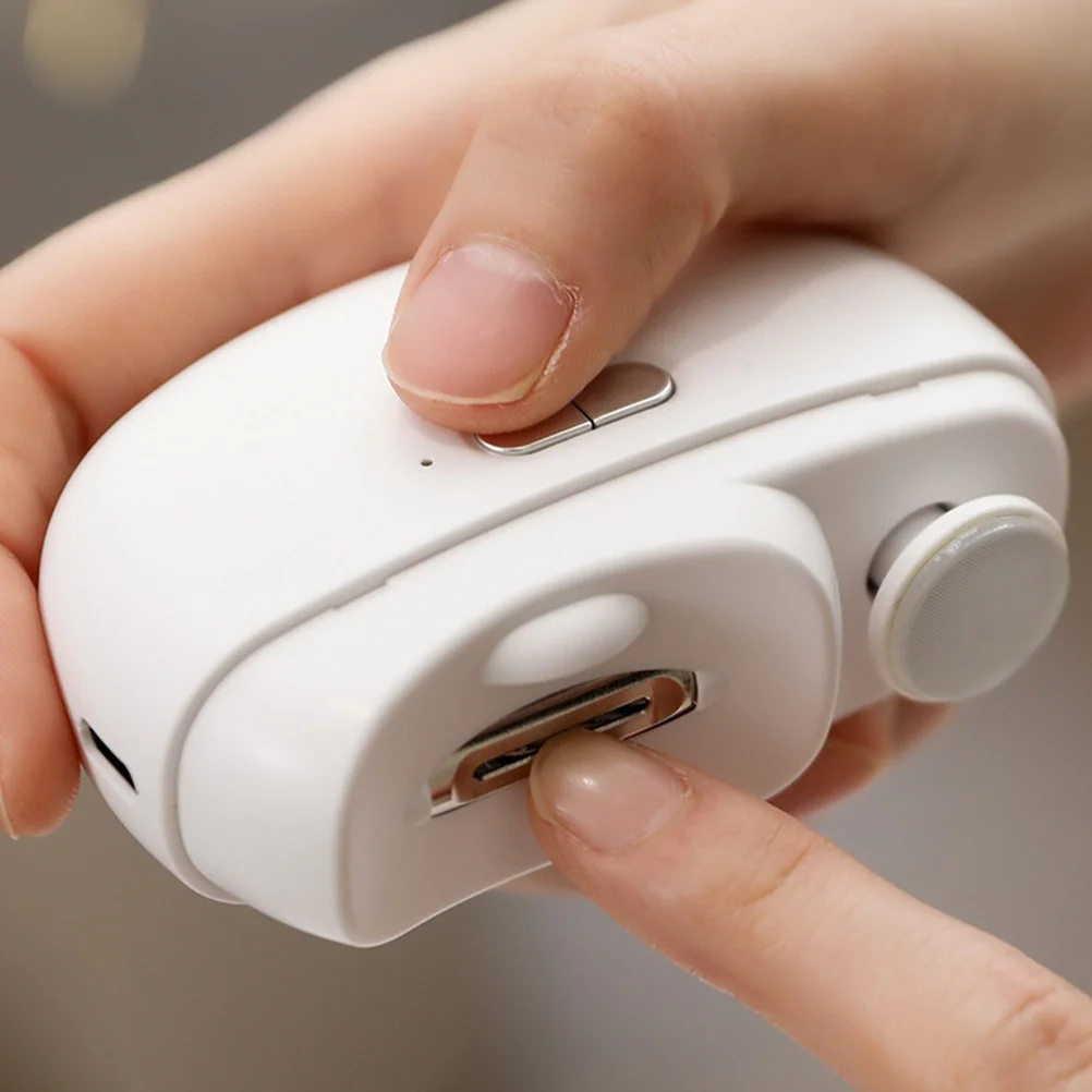 

2 in 1 Electric Nail Clipper for Fingernail and Toenail Auto Trimmer with Light for Seniors Babies USB Powered Quiet Operation