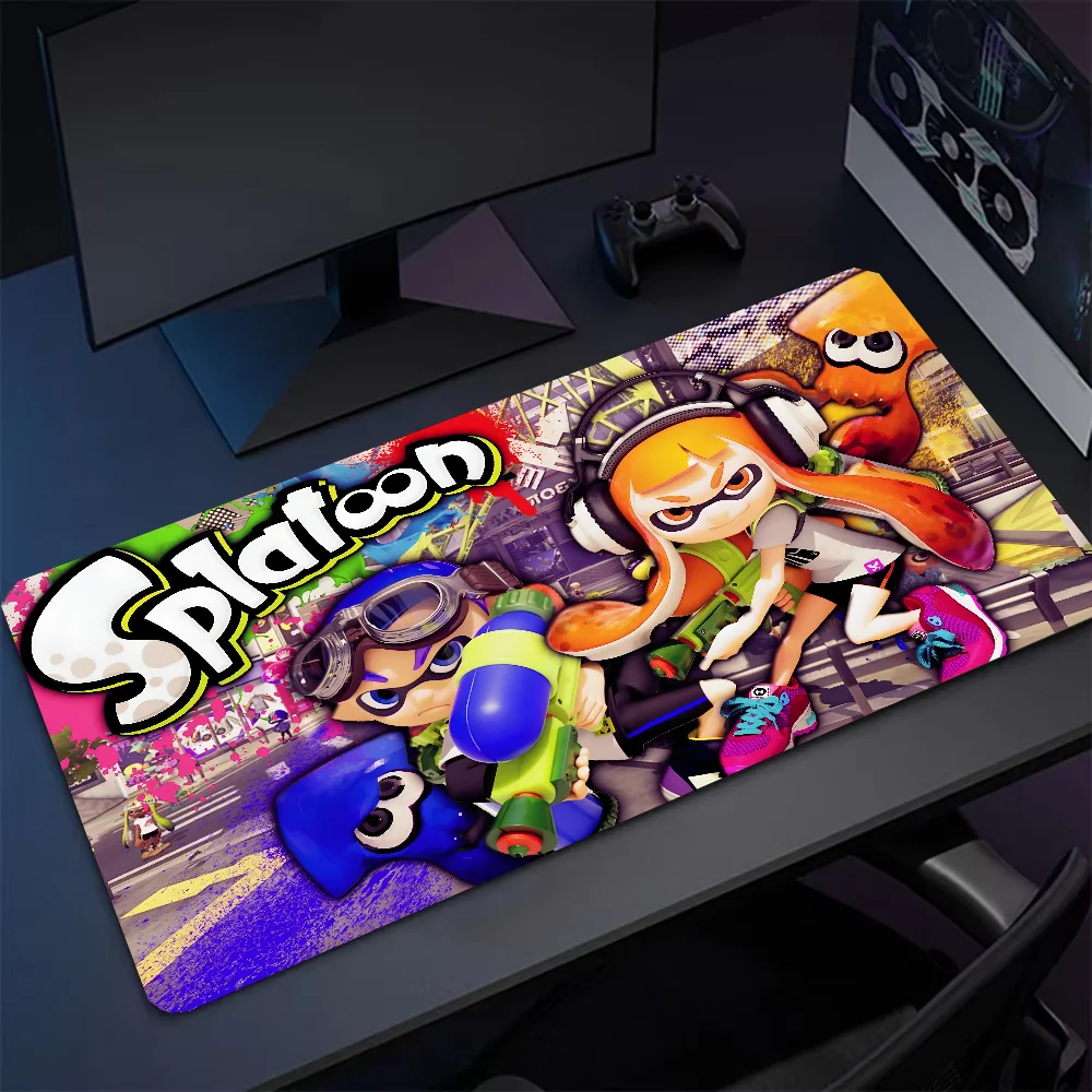 Splatoon Mousepad Large Gaming Mouse Pad LockEdge Thickened Computer Keyboard Table Desk Mat