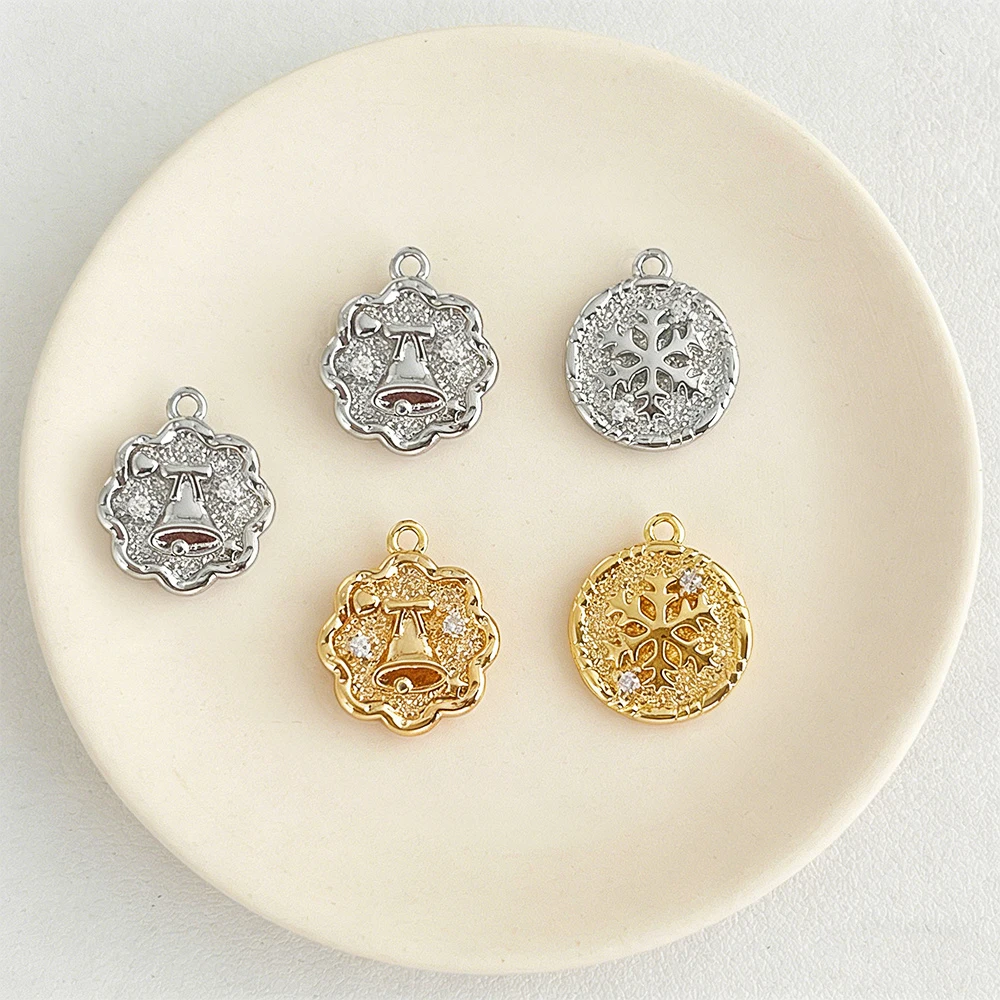 

Cordial Design 50Pcs Copper Pendant/Genuine Gold Plating/Snowflake Bell Shape/Jewelry Accessories/Hand Made/DIY Charms #196091