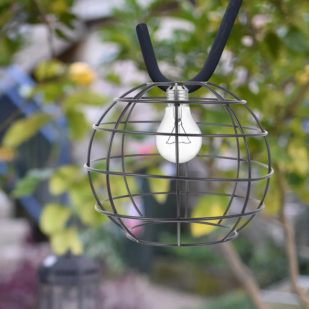 

2Pcs Vintage Birdcage Lamp Shade Iron Wire Light Shade for Pendant Ceiling Floor Wall Lamps Easy Install Open Bottom Bulb