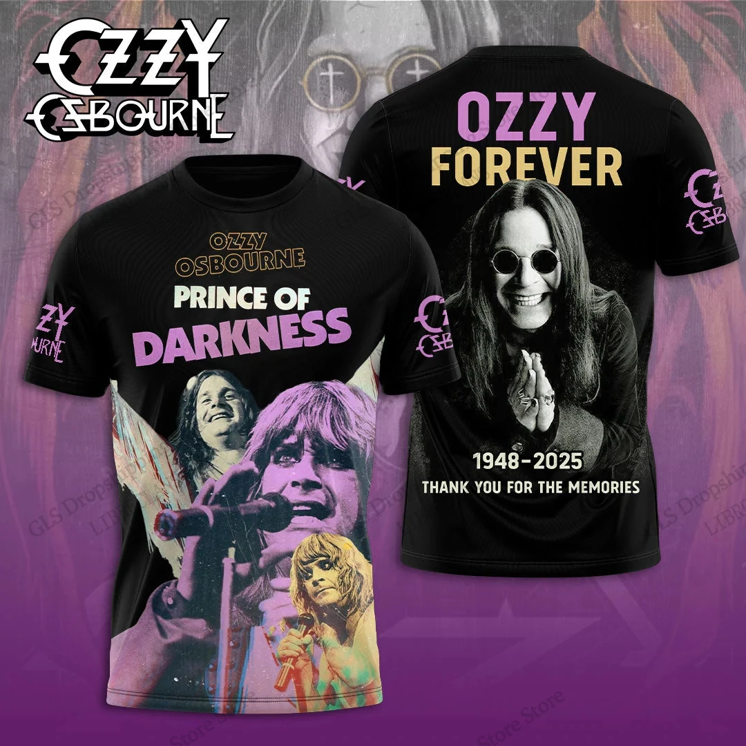 Men T-shirt Rock Band Ozzy Osbourne 3d Print T shirt Tops Womens Large size Tops Tees Summer Tshirt Kids Clothes Album 2025 New image 2