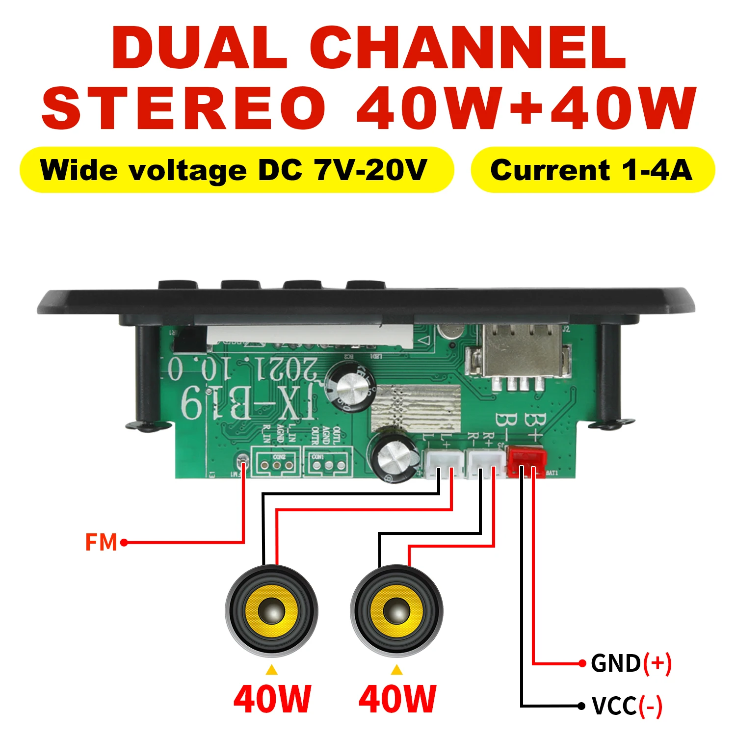 DC 12V Bluetooth 5.0 DIY MP3 WMA Decoder Board TF AUX Car Audio USB TF FM Radio MP3 Music Player with Remote Control