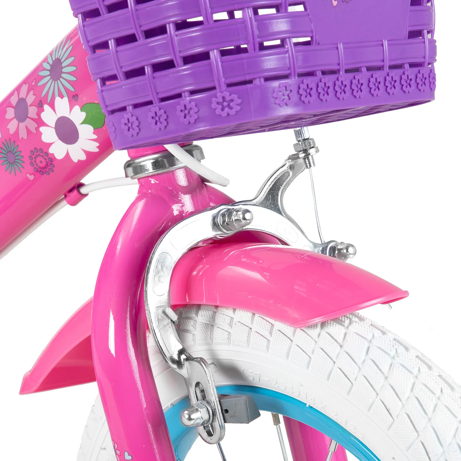 STITCH Kinderfahrrad für Mädchen und Jungen im Alter von 2–7 Jahren, 12 14 16 Zoll Mädchenfahrräder mit Puppenfahrradsitz und Luftschlangen, Fahrradkorb