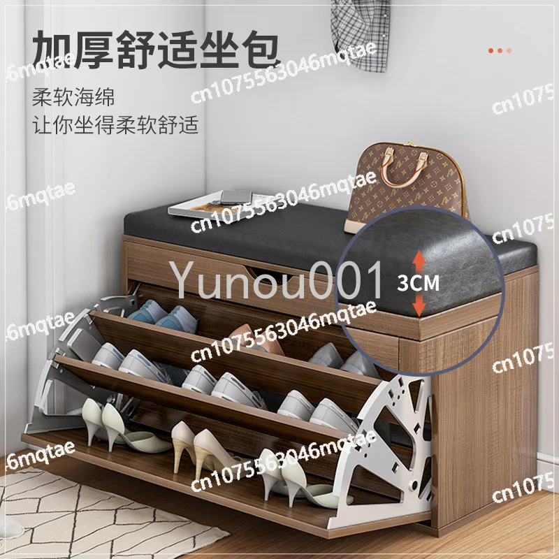 

Leather Shoes, Cabinets, Furniture, Simple Entrance,Ultra-thin Flipped Shoe Rack,Corridor, Large Capacity Storage,Corridor Bench