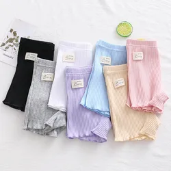 Menoea Casual Baby Girls Shorts Candy Color Children Leggings Lace Safety Kids Underpants Bottom Clothing