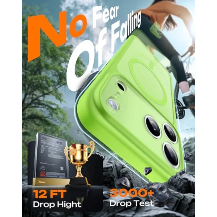 حافظة هاتف شفافة غير لامعة مقاس 17 برو 6.3 بوصة مع حماية كاملة للكاميرا وحلقة مغناطيسية مدمجة متوافقة مع Magsafe #5