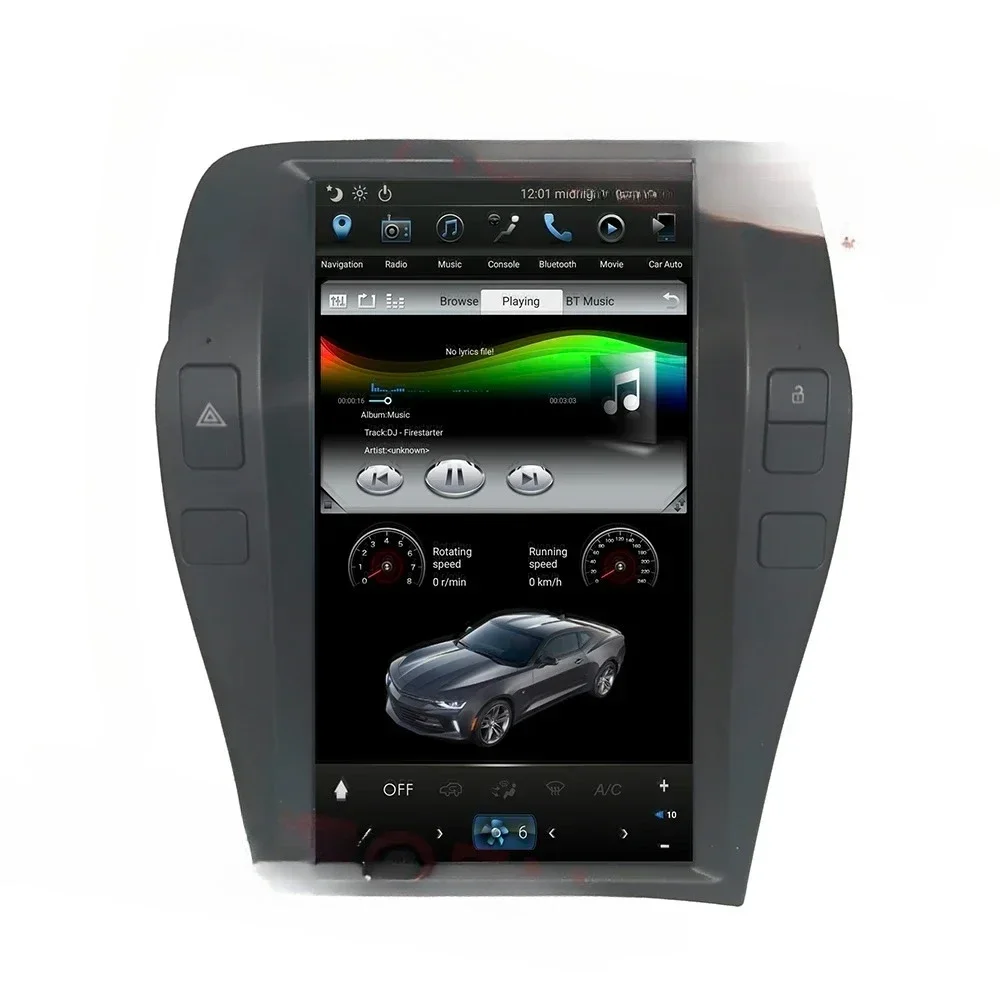 11.8 Inch Radio Car Video Car DVD Player Dashboard GPS Navigation With Android Auto CarPlay For Camaro 2010-2014
