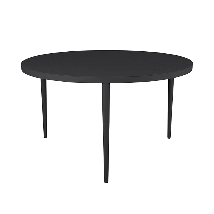 Luxury Modern Outdoor Patio Dining Table Convertible Round Furniture for Courtyard Use