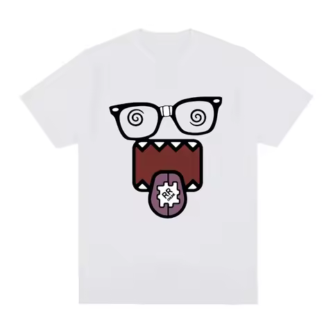 Domo Kun Funny Meme T-shirt Women's casual T-shirt Retro short sleeved Tshirt Top Street wear