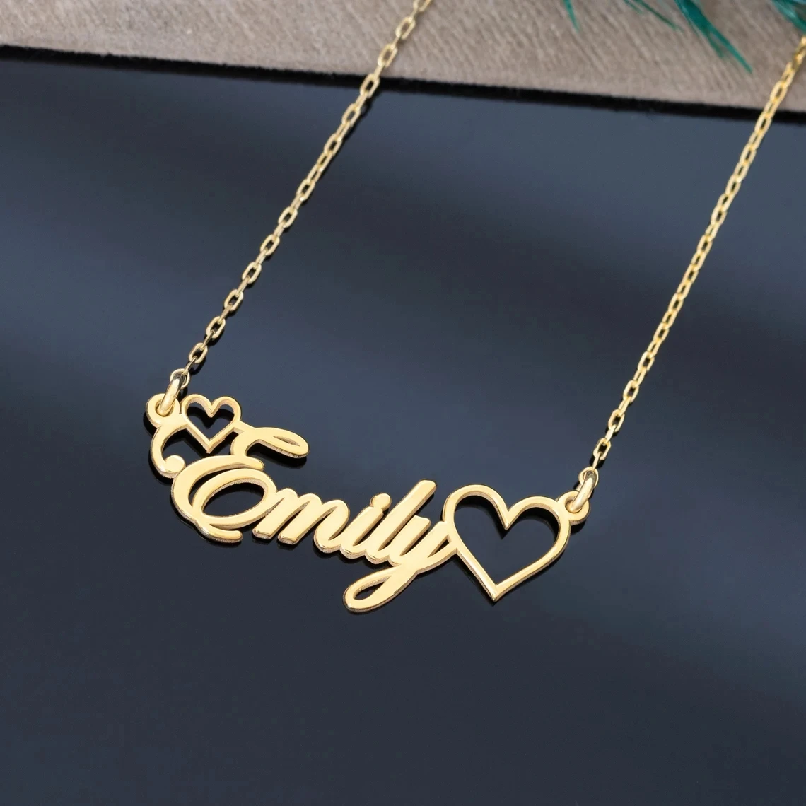 Custom Double Heart Name Necklace Women Girl Jewelry Stainless Steel Nameplate Personalization Pendant Necklace BFF Gifts