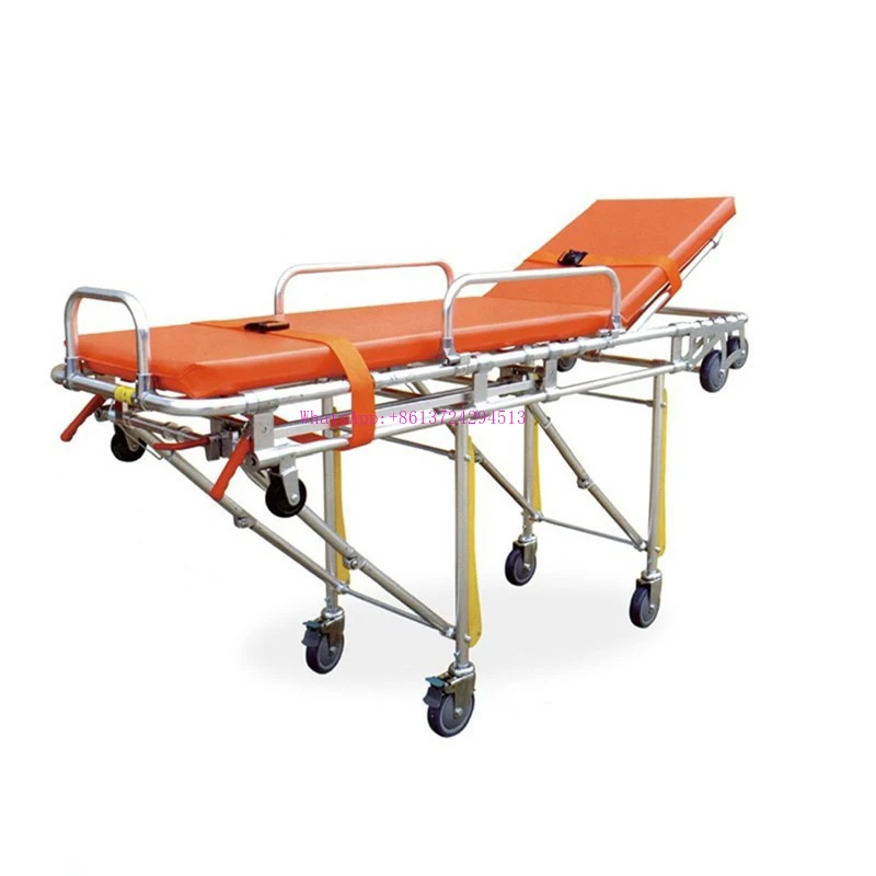 

Good price high quality wheeled emergency stretcher trolley for ambulances