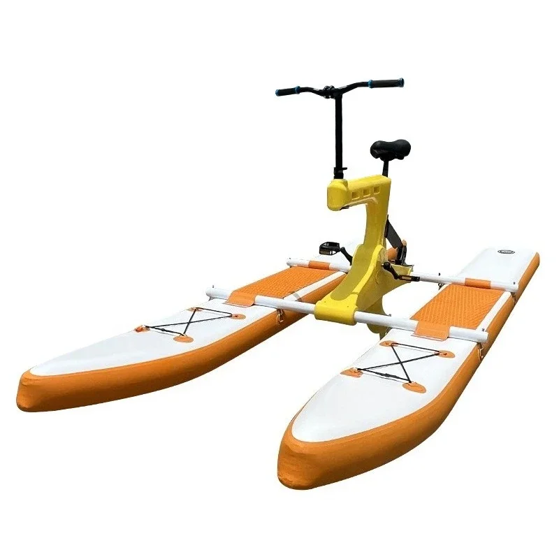 New water bike, single water inflatable bike attraction sightseeing pedal boat