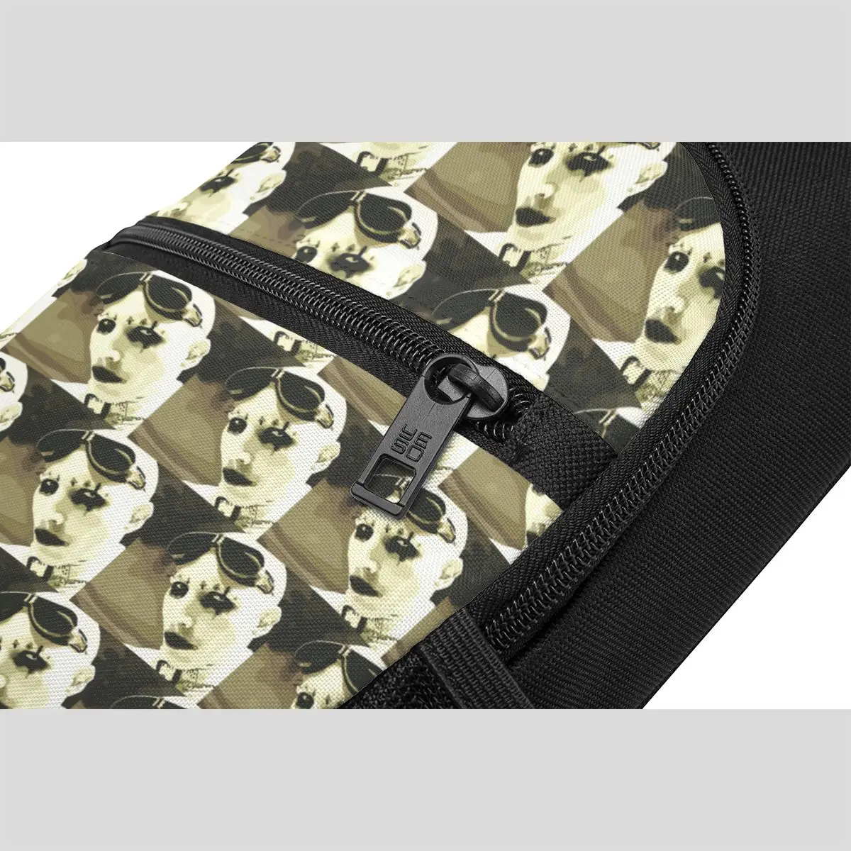 Marilyn Manson Glitch Fan Gift Music Chest Bag Men Sling Crossbody Backpack Chest Bag Travel Hiking Daypack Shoulder Bag