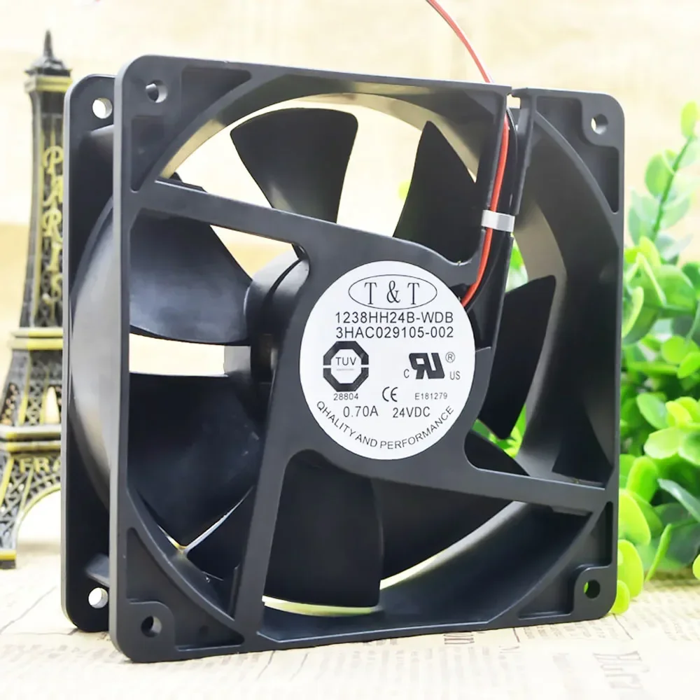 for TT cooling fan 1238HH24B-WDB 3HAC029105-002 24V 0.70A ABB Robot controller fan 12038 120X120X38MM
