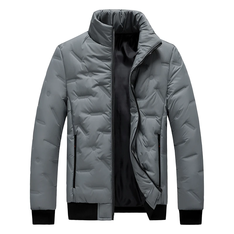 

Men's Lightweight Puffer Jacket Insulated Water-Resistant Winter Men Down Jacket Outdoor Hiking Down Cotton Jacket Large Size
