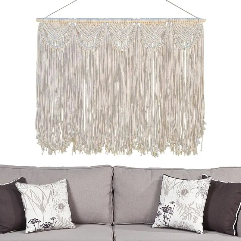 

Wall Macrame Tapestry Woven Bohemian Tapestry Boho Decor Home Decoration Handmade Bohemian Tassel Art Tapestry For Dorm