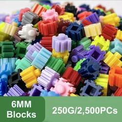 250G/2500PCs 6*6mm Pixel Art Puzzle Micro Diamond Building Blocks DIY 3D Small Brick For Children's Toy Educational Kids