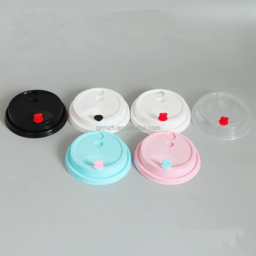 90mm Diameter Disposable Plastic Cover Injection Lids PP Material Lids For Paper Cups & Plastic Cups Drink Packaging Bags 500PCS