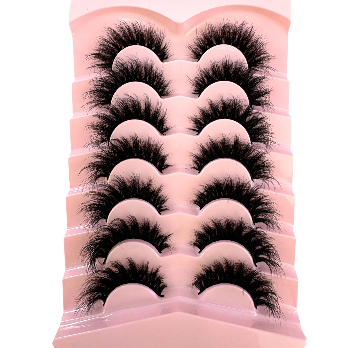 AMSDCN 3D natural appearance fluffy soft cat eyes 7 pairs of comic eyelashes Wispy natural eyelashes extend eyelashes