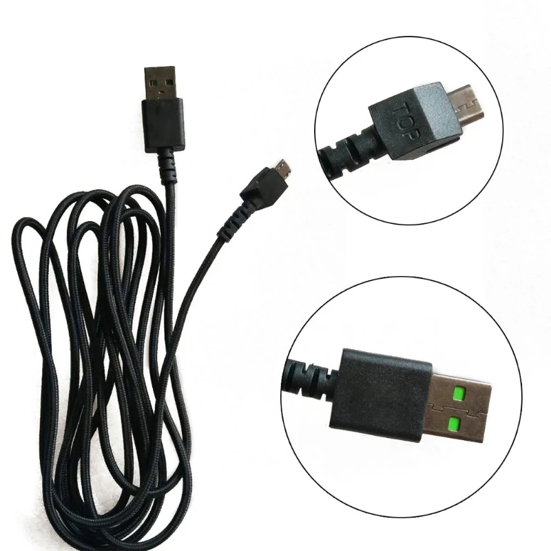 Soft USB Charging Mouse Cable for Mamba HyperFlux Line Replacement Wire