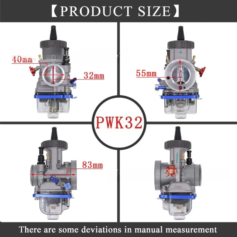 Fits PWK 21/24/26/28/30/32/34mm Carburetor CNC UTV Transparent Floating Bowl for Off-Road Motorcycles