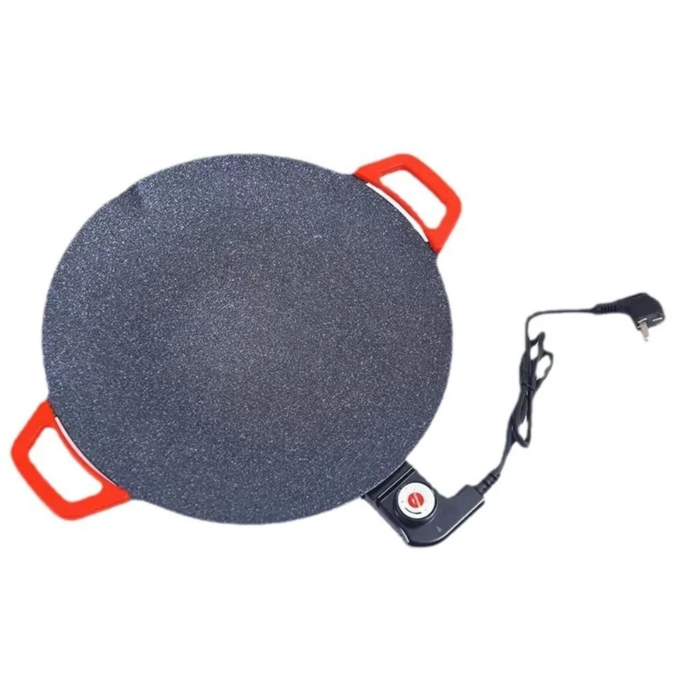 

Barbeque Tray Electric Korean BBQ Grill Pan Non-stick Adjustable Gears Griddle Plate Smokeless Round Barbecue Plate Pancakes