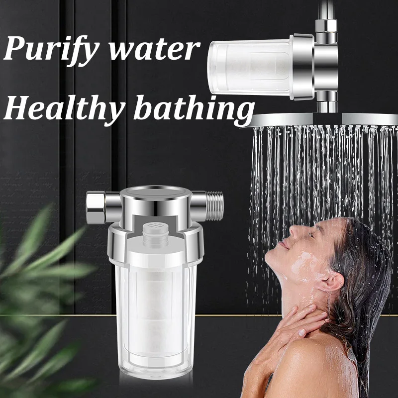 Household Water Purifier Universal Shower Head to Remove Residual Chlorine Pre-Filter with Replaceable Core Filter PP Cotton