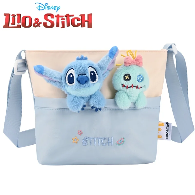 

Сумка через плечо Lilo & Stitch, большая вместительная сумка через плечо с мультяшным вышивкой, изысканная вышивка, периферийные устройства в стиле аниме, поездки на работу