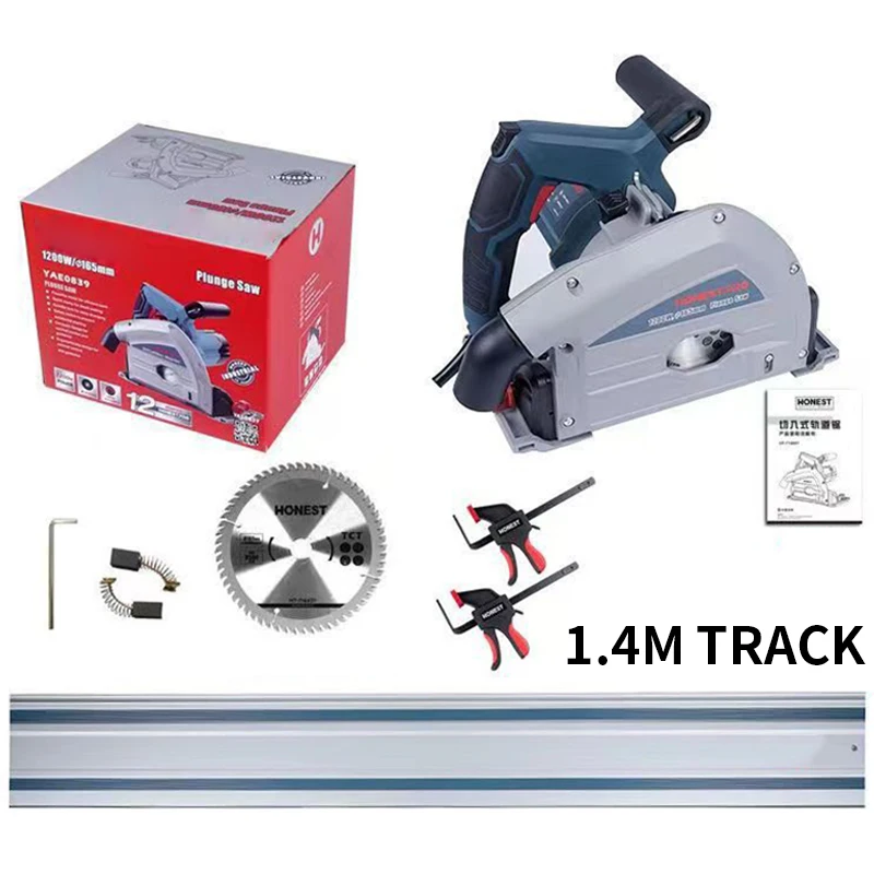 1.4M/2.8M Woodworking Guide Electric Saw 45° Miter Saw Wood Metal Cutting 1200W Multifunctional woodworking chainsaw