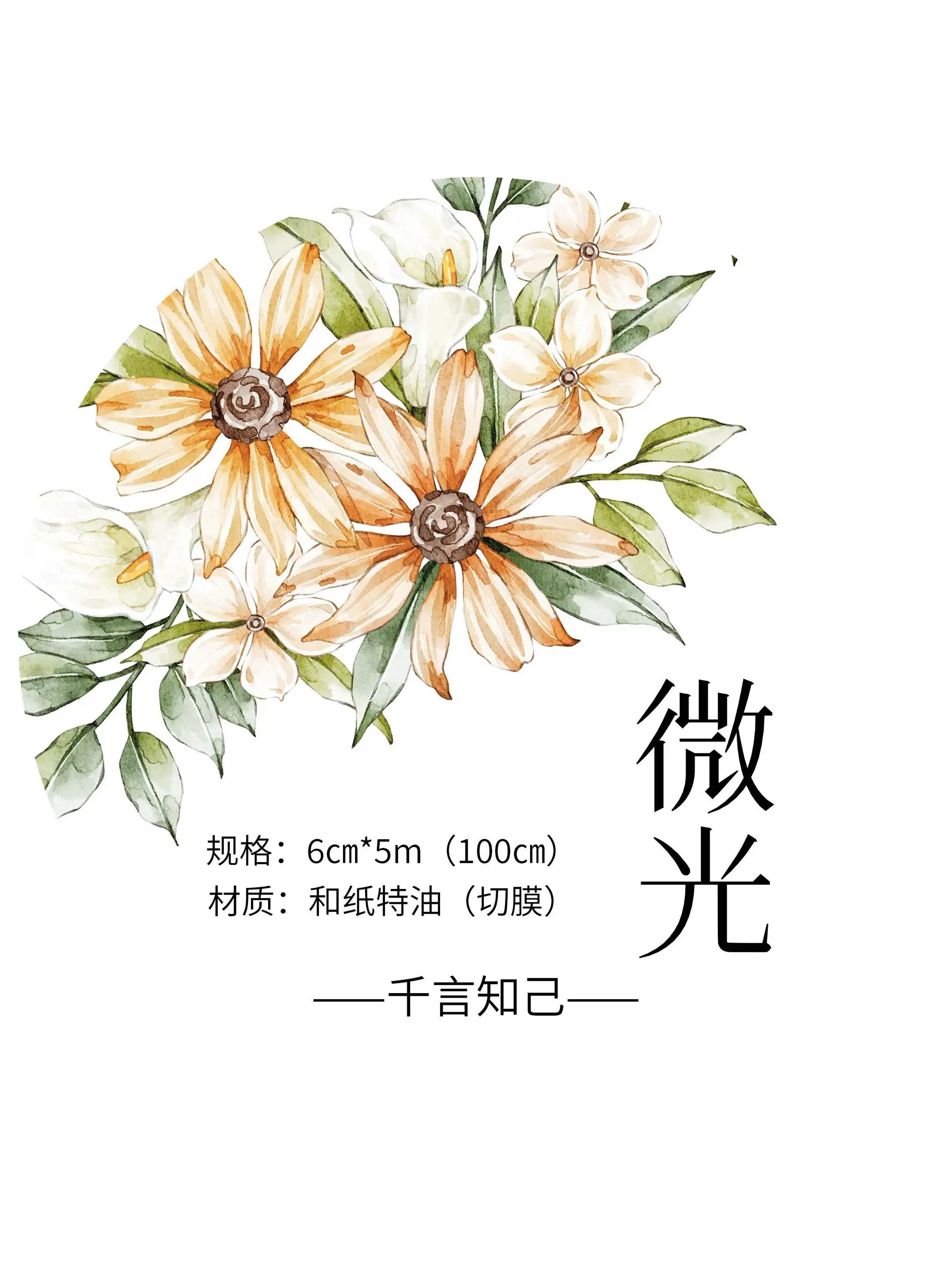 شريط Qianyan Studio Shimmer Washi Tape PET شريط مجلة ريترو مقطوع بالقالب