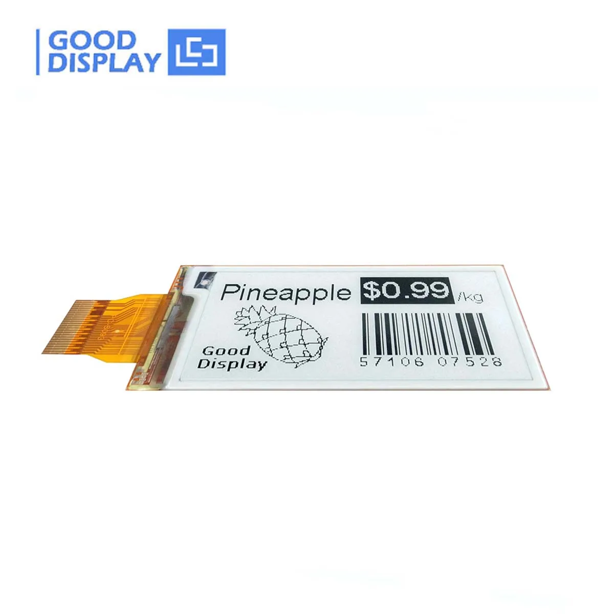 GooDisplay® Flexibele buigbare 2,13" E-inktdisplaymodule Monochroom e-Paper Raw Screen GDEM0213I61