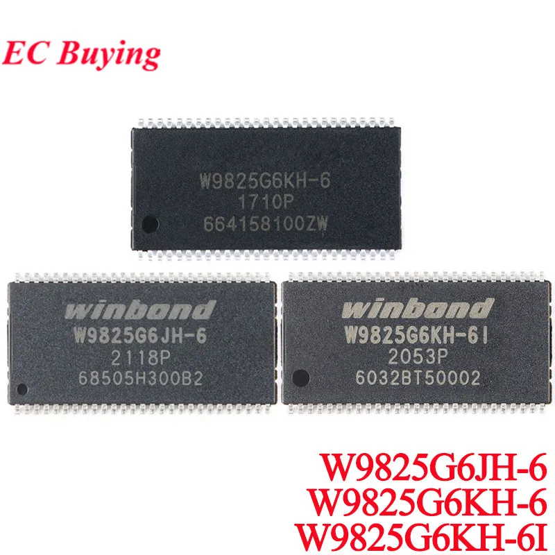 W9825G6KH W9825G6KH-6 W9825G6KH-6I W9825G6JH-6 W9825G6JH W9825G6 TSOPII-54 256M-bits SDRAM Memory Chip IC