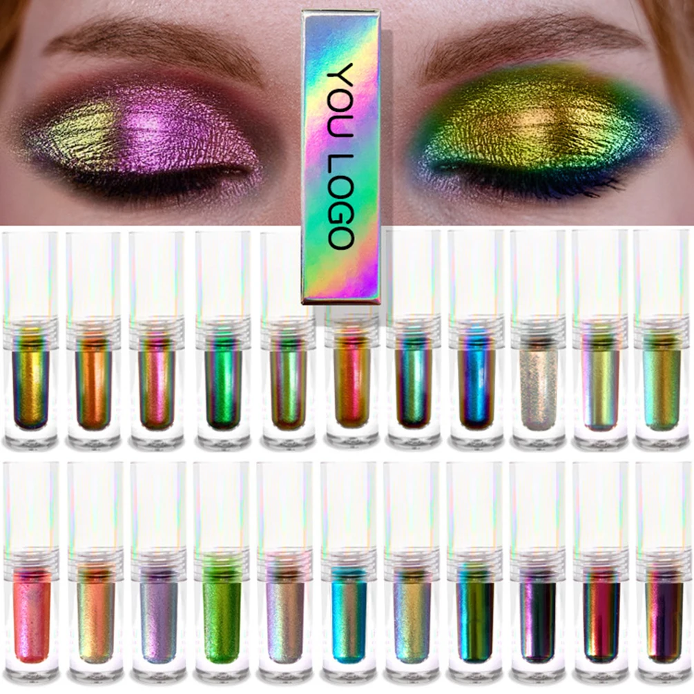 

Private Label 22-color Chameleon Eyeshadow Custom Logo High-shiny Optical Highlight Liquid Diamond Shimmer Makeup Wholesale