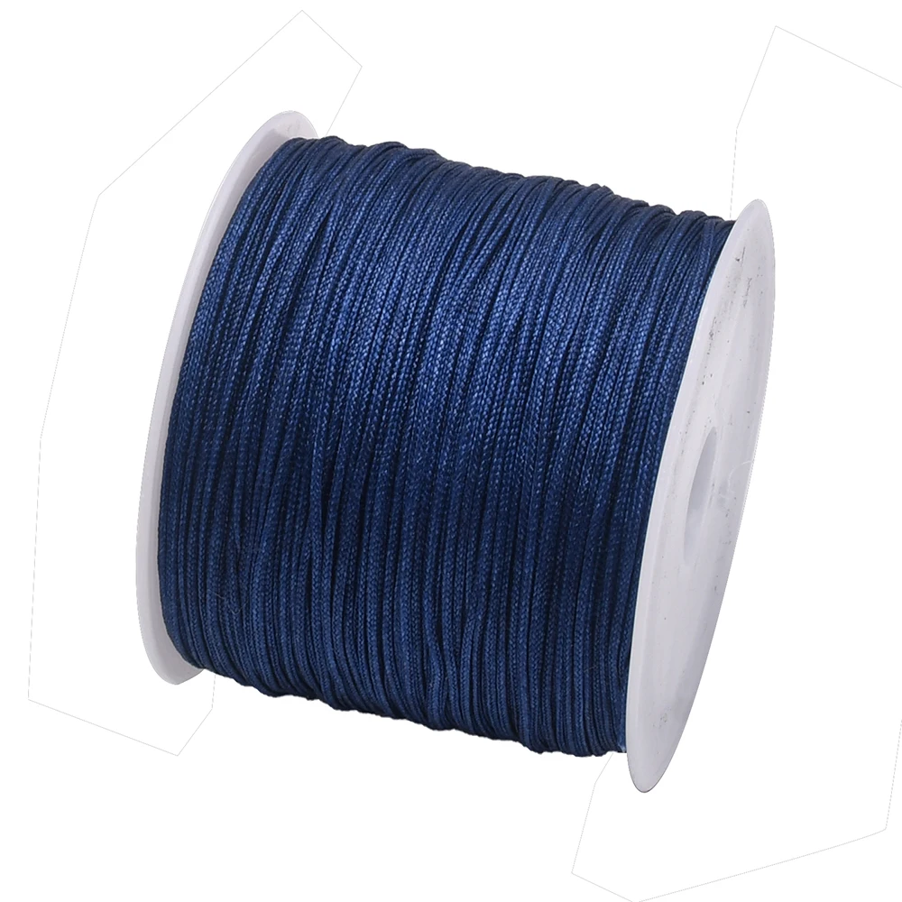 50Yds 0,8 mm ambachten nylon koord voor sieraden maken kralen gevlochten nylon satijnen string voor armbanden rattail trim Chinese knoop