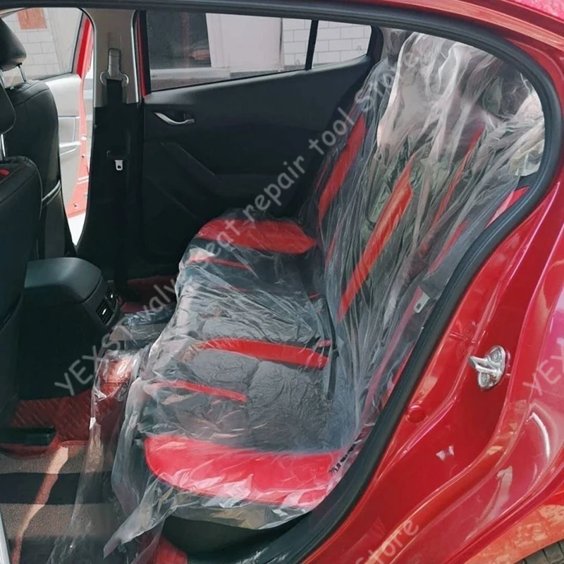 5 مجموعات من غطاء مقعد السيارة الناعم القابل للتصرف، غطاء حماية بلاستيكي عالمي مقاوم للماء للعناية بالجمال وإصلاح الجمال #2