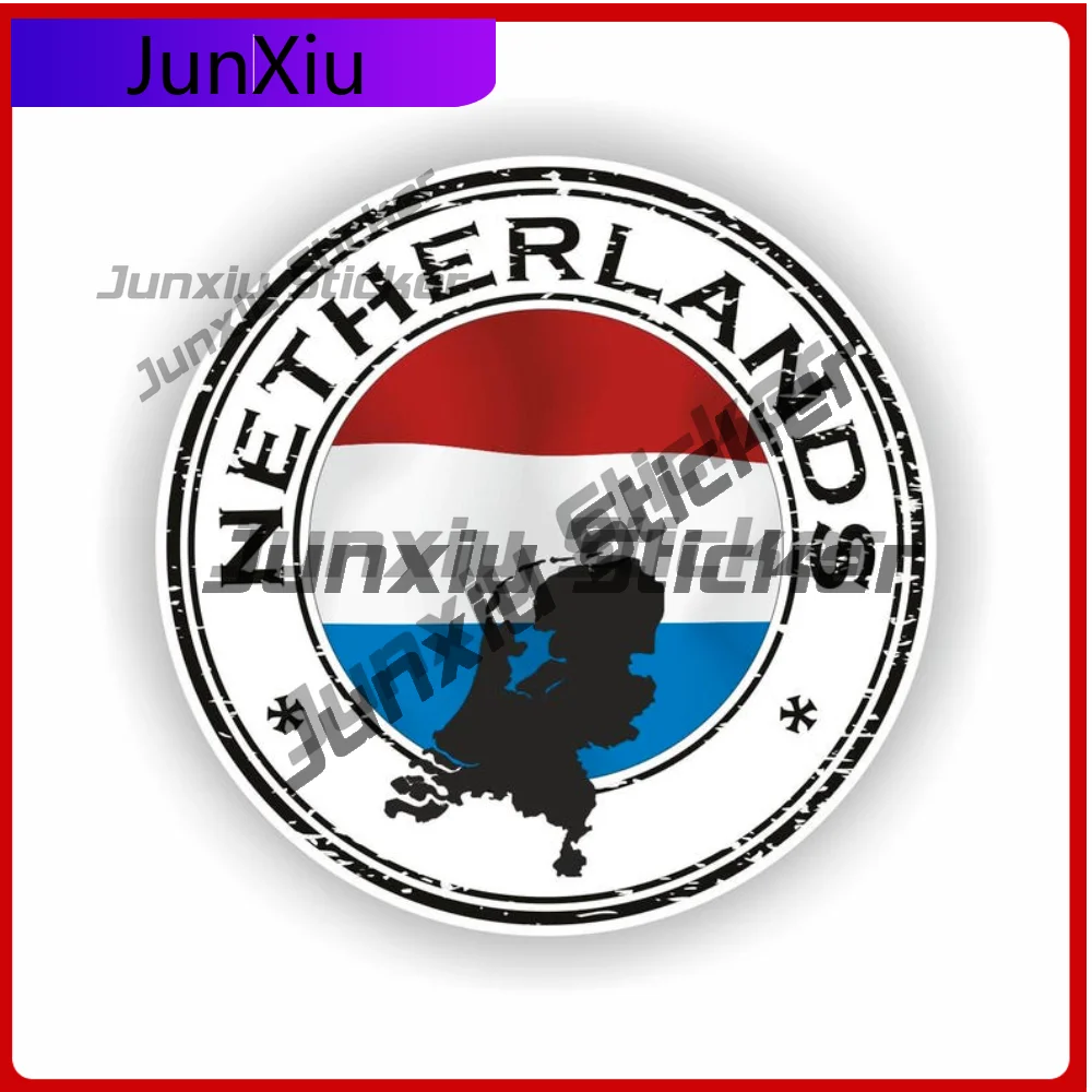 Netherlands Seal Including Coat Of Arms Sticker Round Flag Decorative Outdoor Protection Designed For Bodywork Refrigerator