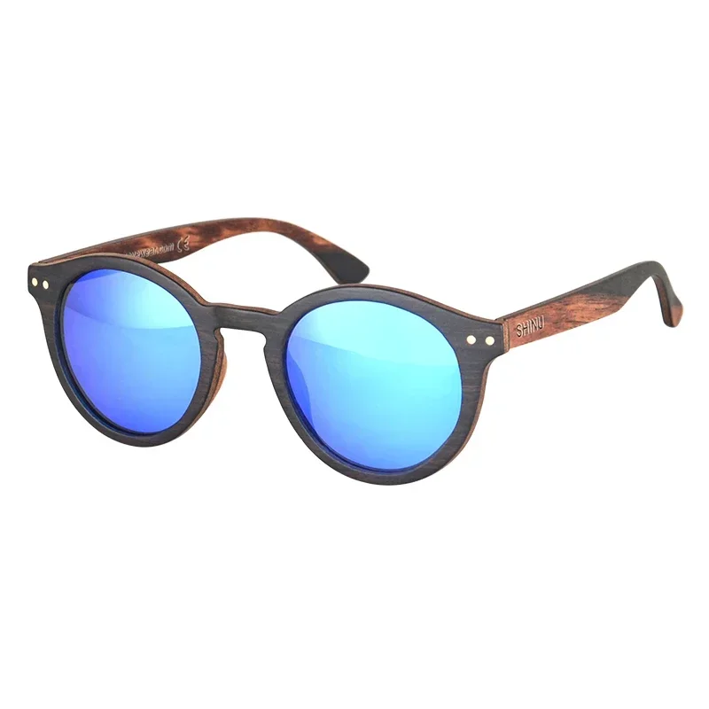 SHINU Brand Sunglasses Men Polarized Wooden Glasses Women Y2k Sunglasses Handmade Natural Wood Eyewear Polarizing Bezel Fishing