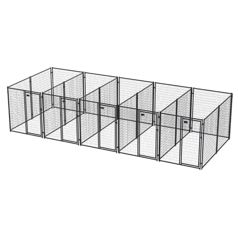 

Factory High Quality 6Ft 10Ft Chain Link Panels Heavy Duty Metal Outside Runs Play Cages Large Outdoor Cat Dog Kennels for Pet