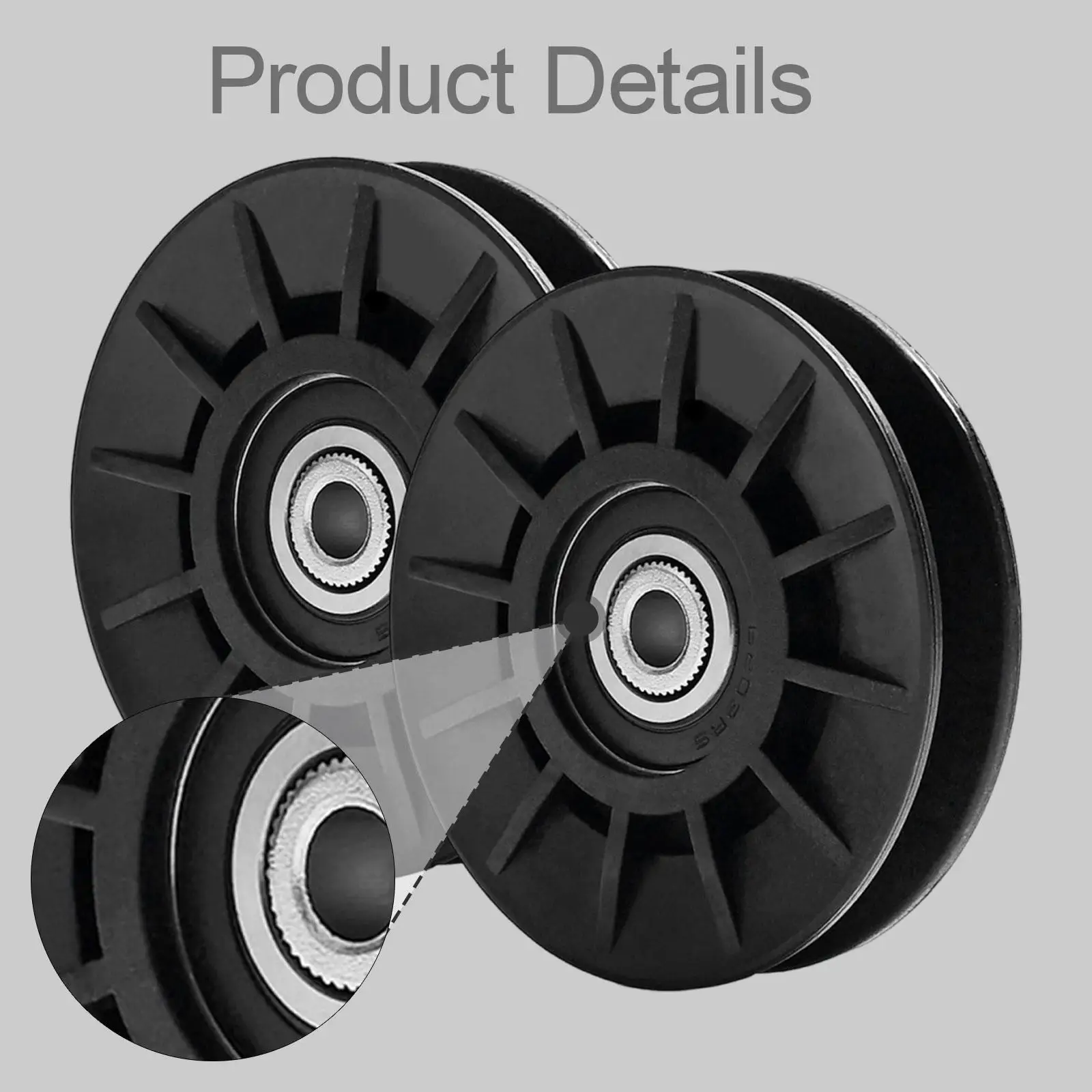 Lawn Equipment Idler Arm Pulley Black V Belt Guide Pulley Replacement for Riding Tractor Models