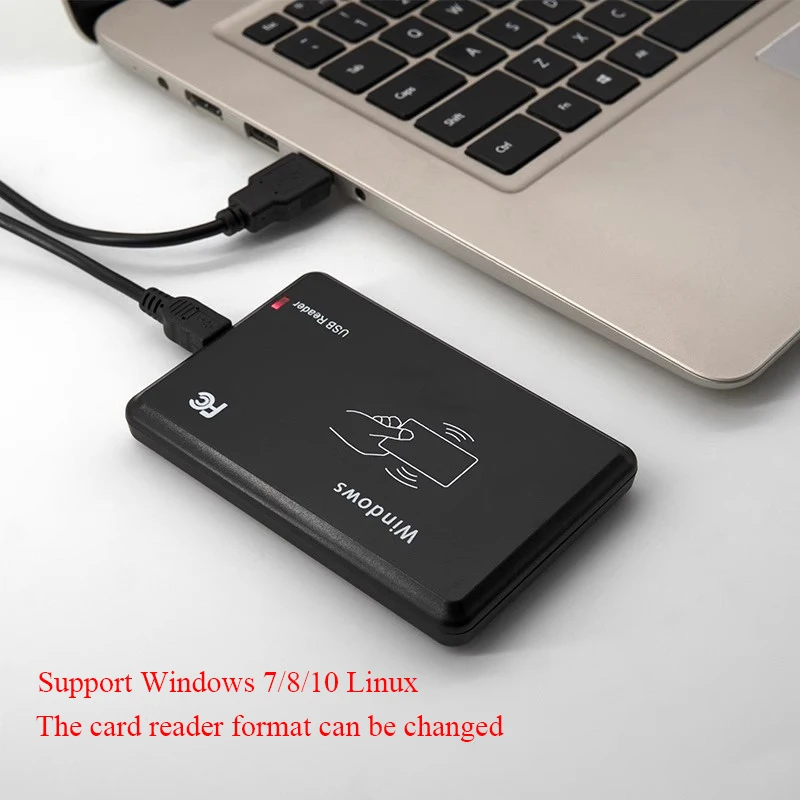 Smart RFID Card Reader 125KHz 13.56MHz ID IC Frequency Access Control USB Card Reader Encrypted Programmer Reader