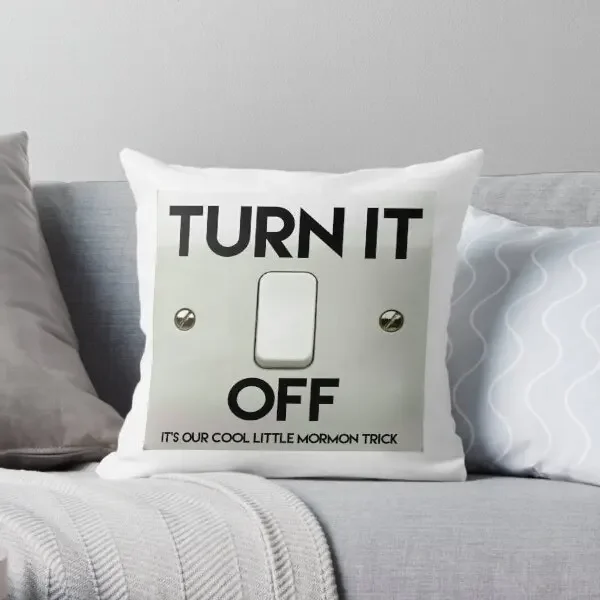 

Turn It Off Printing Throw Pillow Cover Hotel Wedding Home Fashion Sofa Decor Bedroom Decorative Pillows not include One Side